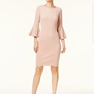 Calvin Klein Bell-Sleeve Sheath Dress